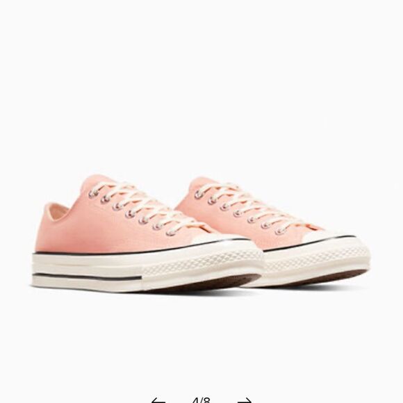 Converse Chuck Taylor Low-top All Star Unisex Pink/salmon Sneakers - Picture 2 of 8